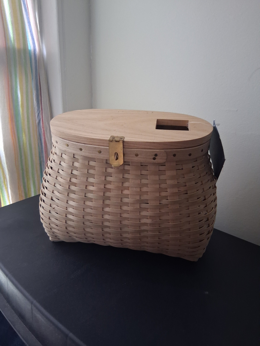 Basketville Fishing Basket/Box with Hinged Lid(No Strap)-NWT